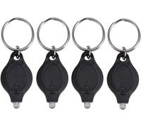 KEWAYO 4 Mini Torce Portachiavi a Forma di Torcia - Luci LED Compatte e Pratiche per Campeggio, Escursioni e Emergenze