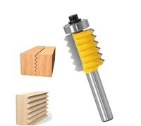 KEWAYO Mobili Modanatura e Trim Router Bits, Router Bit Finger Joint colla fresa 8 millimetri gambo rialzato pannello V Joint per legno Tenon legno cono Tenoning Bit