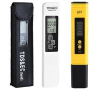 KEWAYO Set PH TDS EC e temperatura 4 in 1, tester della qualità dell'acqua ad alta precisione, tester per piscina con display LCD, indicatore di conducibilità per piscina, acqua potabile, acquario
