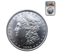 KEWEIYASW 1883 - American Silver Morgan Dollar Coin Uncirculated MS-70 (First Day of Issue) morgan coin holder