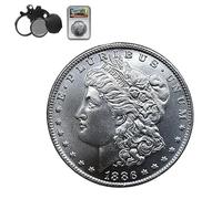 KEWEIYASW 1886 U.S. Eagle coin,Morgan coins Dollar 1 oz. Uncirculated Commemorative Give the coin microscope a