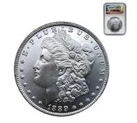 KEWEIYASW 1889 O Morgan Silver Dollar (First Day of Issue) Uncirculated, Coin Holder,deliver coin dustproof protective case