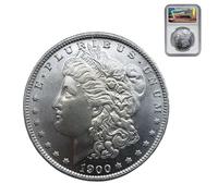 KEWEIYASW 1900 O Morgan Silver Dollar (First Day of Issue) Uncirculated, Coin Holder,deliver coin dustproof protective case