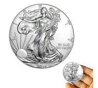 KEWEIYASW 2016 U.S. Eagle The United States Statue of Liberty Silver Plated Coin 1 oz Uncirculated Commemorative Coin Silver Eagles 2016 (1 PCS)