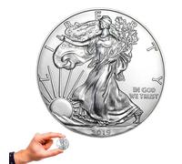 KEWEIYASW 2019 US Eagle Moneta commemorativa placcata in Argento Raffigurante la Statua della libertà degli Stati Uniti, Moneta da 1 oz Non circolata, Silver Eagles 2019 (1 Pezzo)