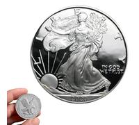 KEWEIYASW 2020 US Eagle Moneta commemorativa placcata in Argento Raffigurante la Statua della libertà degli Stati Uniti, 1 oz, Non circolata, Silver Eagles 2020 (1 Pezzo)
