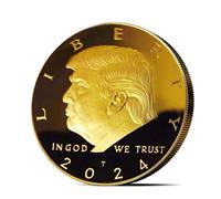 KEWEIYASW 2024 1 Piece Donald Trump Commemorative Coins, Seal of The President Challenge Coins, Commemorative Gift with Case and Stand