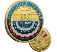 KEWEIYASW 2025 Donald Trump Commemorative Coin 47th President Seal Limited Edition Challenge Gift for Trump Supporters