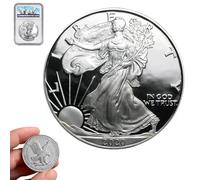 KEWEIYASW Moneta commemorativa della Statua della libertà degli Stati Uniti del 2020, Moneta placcata con l'aquila, Moneta commemorativa Non circolata da 1 oz.