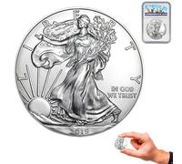 KEWEIYASW Moneta da Un Dollaro Morgan in Argento Americano del 2019 MS-70 (Primo Giorno di Emissione) con Confezione Originale del Governo da $ 1