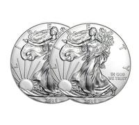 KEWEIYASW Moneta Sfida Statua della libertà 2018, Moneta da Mezzo Dollaro della Zecca privata Walking Liberty (2 Pezzi)