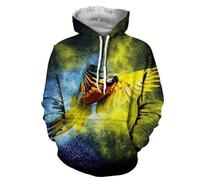 kewing Felpa con Cappuccio da Uomo e Donna con Stampa 3D di Pappagallo, Grafica Colorata di Ara, Pullover Streetwear, Top da Sweatshirt