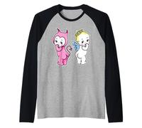 Kewpie Baby Angel Devil Cherubini Maglia con Maniche Raglan
