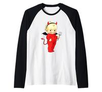 Kewpie Baby Devil Cute Maglia con Maniche Raglan
