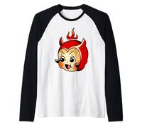 Kewpie Baby Devil Demon Maglia con Maniche Raglan
