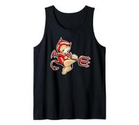 Kewpie Baby Devil Forcone Tradizionale Tatuaggio Flash Canotta