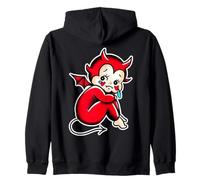 Kewpie Baby Devil Piange Demone Triste Felpa con Cappuccio