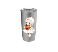 Kewpie Baby Ghost Pumpkin Jack-o-lantern Bicchiere termico in acciaio inox doppia parete