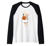 Kewpie Baby Ghost Pumpkin Jack-o-Lantern Maglia con Maniche Raglan