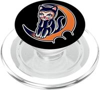 Kewpie Baby Kitten x Crescent Moon - Tatuaggio tradizionale Flash PopSockets PopGrip per MagSafe