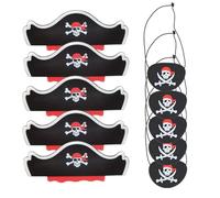 KEWUF 10 Pezzi Confezione da Cappelli da Pirata per Bambini, Bende da Pirata per Bambini, Feste di Compleanno per Bambini, Set di Accessori da Pirata per Feste di Pirati in Maschera di Halloween