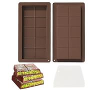 KEWUF 2 PCS cioccolato dubai, Stampo Per Tavoletta Di Cioccolato In Silicone, Stampo Per Tavoletta Di Cioccolato Profondo, Senza BPA, Richiedi zucchero, cioccolato, torta, gelato