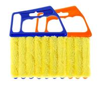 KEWUF 2 Pezzi Pulitore per tende veneziane, strumento per la pulizia delle veneziane, spolverino per tende in legno, riutilizzabili, per tende in legno, mini spolverino per finestre e condizionatori