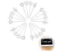 KEWUF 20 Pcs cuori di carta, porta foto da tavola, Memo Clip Forma di Cuore Portafoto Clip Porta Foto da Tavolo per Matrimoni Carte Biglietti da Visita Natale Comunione