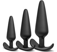 KEWUF 3 Anale in Silicone Kit, (Piccolo/Medio/Grande) Butt Plug in silicone, plug anale-dilatatore donna, Anal Sesso Giocattoli, Sex Toys per uomini donne coppie principianti professionali