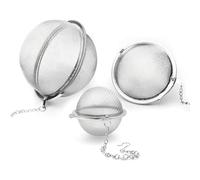 KEWUF 3 Pcs infusore per tisane, Palline da tè in acciaio inox, infusore per tè sciolto formato palla da 4,5 cm, 5,5 cm, 7,5 cm riutilizzabile e facile da pulire, Teiere, tazze e tazze