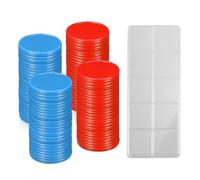 KEWUF 30 Pcs piastrine reversibili in plastica per aiuto di calcolo della matematica, per mani dei bambini, chip di conteggio delle navi di calcolo, matematica, piastre reversibili per insegnamento