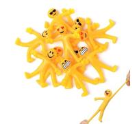 KEWUF 30pcs Stretchable Little Yellow Man Toys, Stress Relief Toys, Smiley Gomma Morbida Elastica Villain, Estensibile e Squishable, Giocattoli Divertenti per i Bambini (Espressioni Casuali)