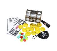 KEWUF 36 Pcs monete finte, caccia al tesoro per feste compleanno, Monete d'oro Pirata, Tesoro d’Oro per Party Pirata, Tesori per la Caccia al Tesoro Bambini Compleanno Decorazione Del Partito Regalo