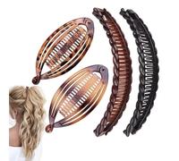 KEWUF 4 Pcs Banana Clip pettine per Capelli, fermaglio capelli donna, fermagli per capelli a banana retrò per ricci grossolani Accessori per capelli a coda di pesce Due fermagli a banana Pettini