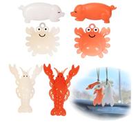 KEWUF 4 pcs Carina Ciondolo Anatra,Ciondolo per Auto Anatra Altalena,Anatra Oscillante Ornamenti Specchietto Retrovisore per Accessori Auto Divertenti