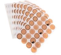 KEWUF 480 Pezzi Kraft Etichette Adesive 38mm, Etichette Regalo Adesivi, Etichette Adesive per Alimenti, Etichette per Data per Alimenti, Etichette Kraft per Etichette per Barattoli e Bottiglie(B)