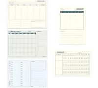 KEWUF 5 Pcs Agenda Settimanale,5 modelli, La carta può essere strappata, A6 B6, 50 fogli per blocco, Diario Scuola Piccola con Orario, Stile minimalista Agenda giornaliera, Materiale scolastico