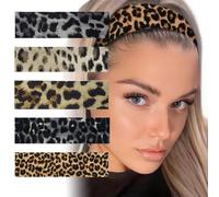 KEWUF 5 PCS fascia capelli donna, fascia capelli, Fasce per Capelli, Sportiva Fascia Capelli, Fascia Capelli Donna, Headband Unisex, Fascette Antiscivolo per Sport, Yoga, Pulizia del Viso, Fitness