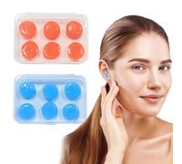KEWUF 6 Paia di Tappi Auricolari Riutilizzabili Impermeabili Antirumore,Tappi in silicone modellabili per le orecchie,per ridurre i rumori durante la concentrazione,per dormire, nuotare e lavorare