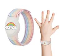 KEWUF Bracciale GPS Bambini, Braccialetto per Airtag Bambini, Braccialetto Bambini Antismarrimento, Nylon Regolabile Cinturini, Anti-Perdita Loop per Bambini Anziani (21 × 220 mm, arcobaleno)