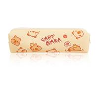 KEWUF Capybara Pencil Case, Astuccio Scuola Delfino d'acqua, Astuccio in Tessuto a Coste Portatile, Velluto a Coste, con Grande Capacità, con Pratica Chiusura Lampo, Leggero