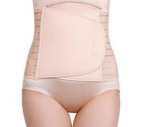 KEWUF Fascia Post Parto Cintura, 3 in 1 Guaina Post Parto, fascia post parto, Regolabile Cintura Addominale con Supporto Per la Schiena, Cintura Shapewear per Recupero Postparto - albicocca