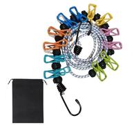 KEWUF filo stendibiancheria da viaggio, Stendibiancheria campeggio, filo elastico per campeggio e viaggi, accessori da campeggio, filo da viaggio retrattile con 12 mollette, vacanze e dormitorio