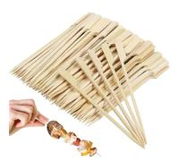 KEWUF Spiedini in Bambù 100pcs, 12cm Spiedini Legno, Bastoncini Finger Food, Stecchini per Spiedini, Stecchini per Aperitivo, Finger Food, Stuzzicadenti Feste, Spiedini Ecologici, Bambu Finger Food