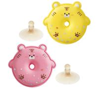 KEWUF Spugna Bambini, Spugna Bagno Bambini, A Forma Di Animali, Set Di Spugne Morbide Per Bambini, Spugne Da Bagno Per La Pelle Del Bambino, Con Ventose (2 Pezzi, Giallo, Rosa, Modello Casuale)