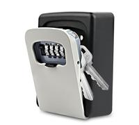 KEWUZY Cassetta di Sicurezza per Chiave, Cassaforte per Chiavi Montata a Parete, Cassaforte Porta Chiavi da Esterno, con 4 Cifre Combinazione Codice, Impermeabile e Antiruggine