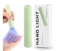 KEWUZY U V Lampada per unghie in gel ricaricabile, Mini U V, ricaricabile, mini lampada UV, lampada LED per unghie, per unghie, gel per unghie, suggerimenti, regali (verde)