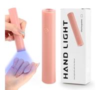 KEWUZY U V Lampada per unghie in gel ricaricabile, Mini U V, Ricaricabile, Mini lampada UV per unghie, lampada LED per unghie, per unghie, gel da costruzione, idea regalo (rosa)