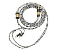 KEXIAO 8Core - Cavo per auricolari da 0,78 mm, a 2 pin, placcato argento, per migliorare il suono e la durata