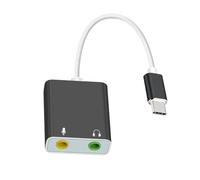 KEXIAO Adattatore audio USB, scheda audio esterna per PC e laptop, adattatore microfono USB da 3,5 mm (1/8 pollici) per altoparlante auricolare